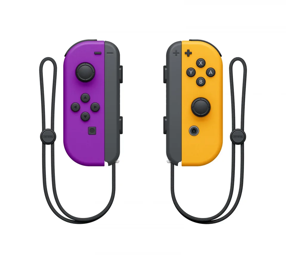 Nintendo Switch Joy-Con Controller Pair - Neon Lilla (L) & Neon Orange (R) — produktfoto