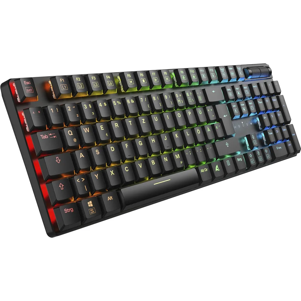 Sharkoon PureWriter W100 tastatur - silent, tysk layout — produktfoto