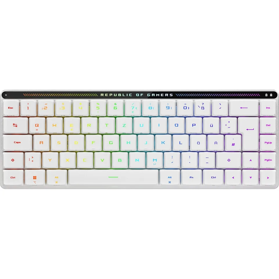 ASUS ROG Falchion RX Low Profile - Tysk layout - Hvid Tastatur — produktfoto