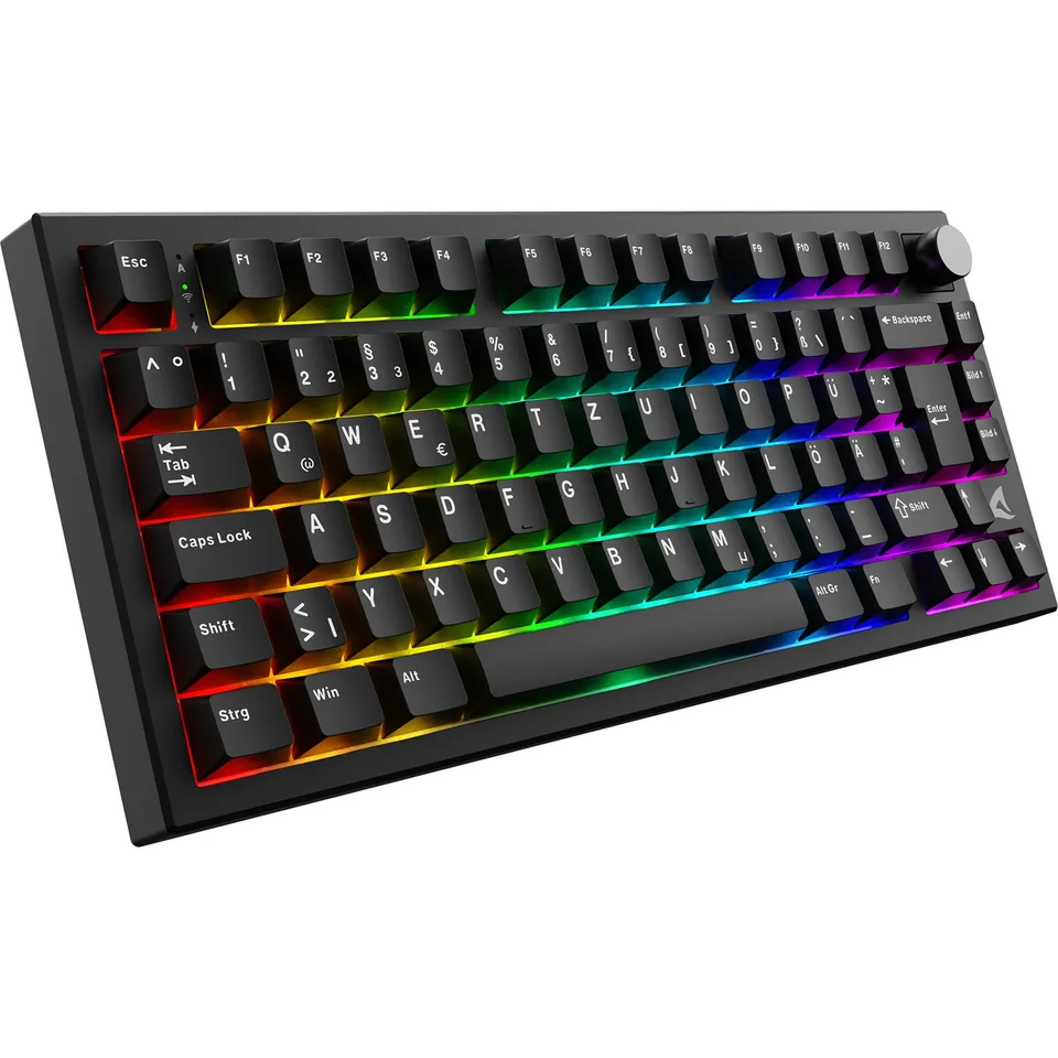 Sharkoon SKILLER SGK55W mekanisk tastatur - sort, 75 %, tysk layout — produktfoto