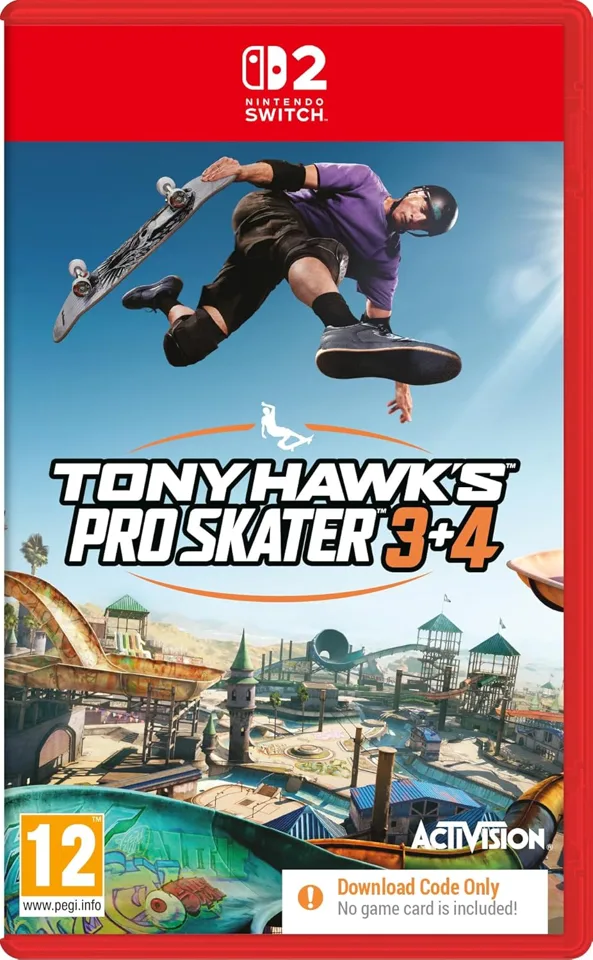 Tony Hawk's Pro Skater 3 + 4 - Nintendo Switch 2 - Kode i æsken — produktfoto