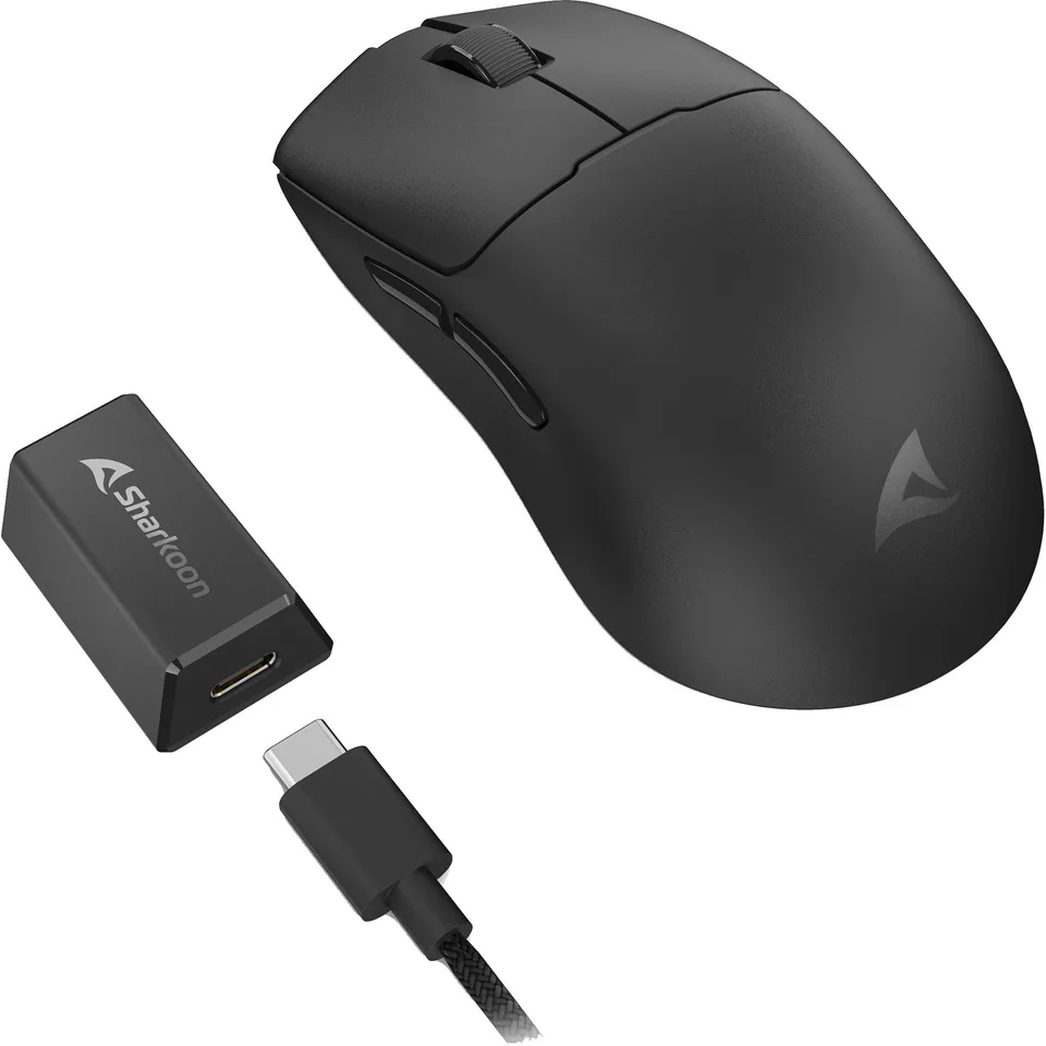 Sharkoon SKILLER SGM70W trådløs gamingmus - sort, 26.000 DPI, 49 g — produktfoto