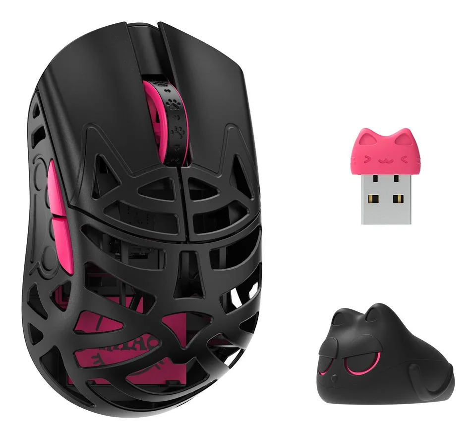 WLMouse Beast Miao trådløs 8K gamingmus - sort — produktfoto