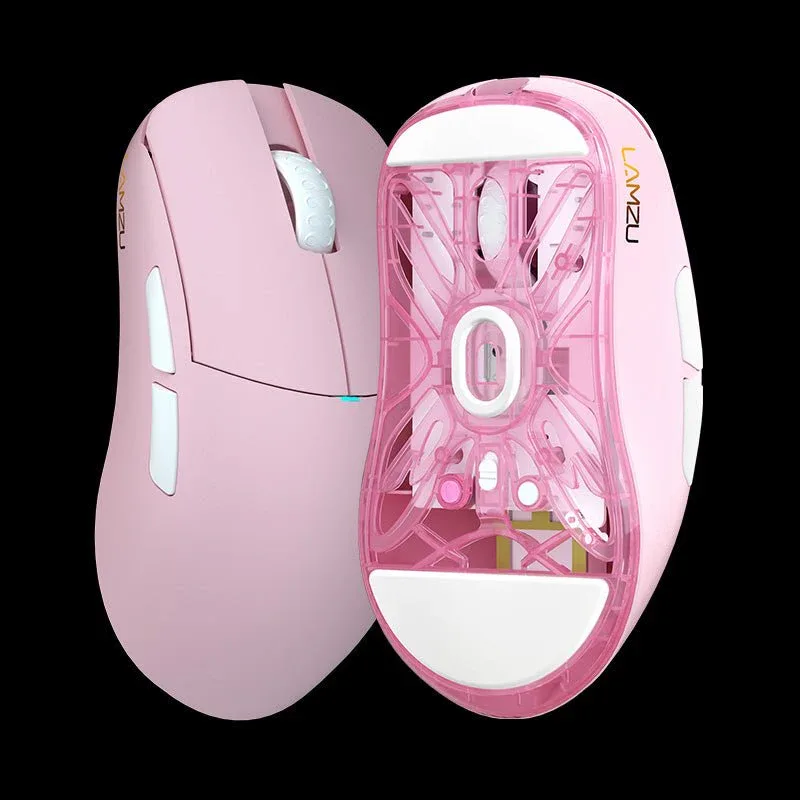 Lamzu Atlantis Mini Champions Edition - 8K, Omron Optical - Light Pink Mus — produktfoto
