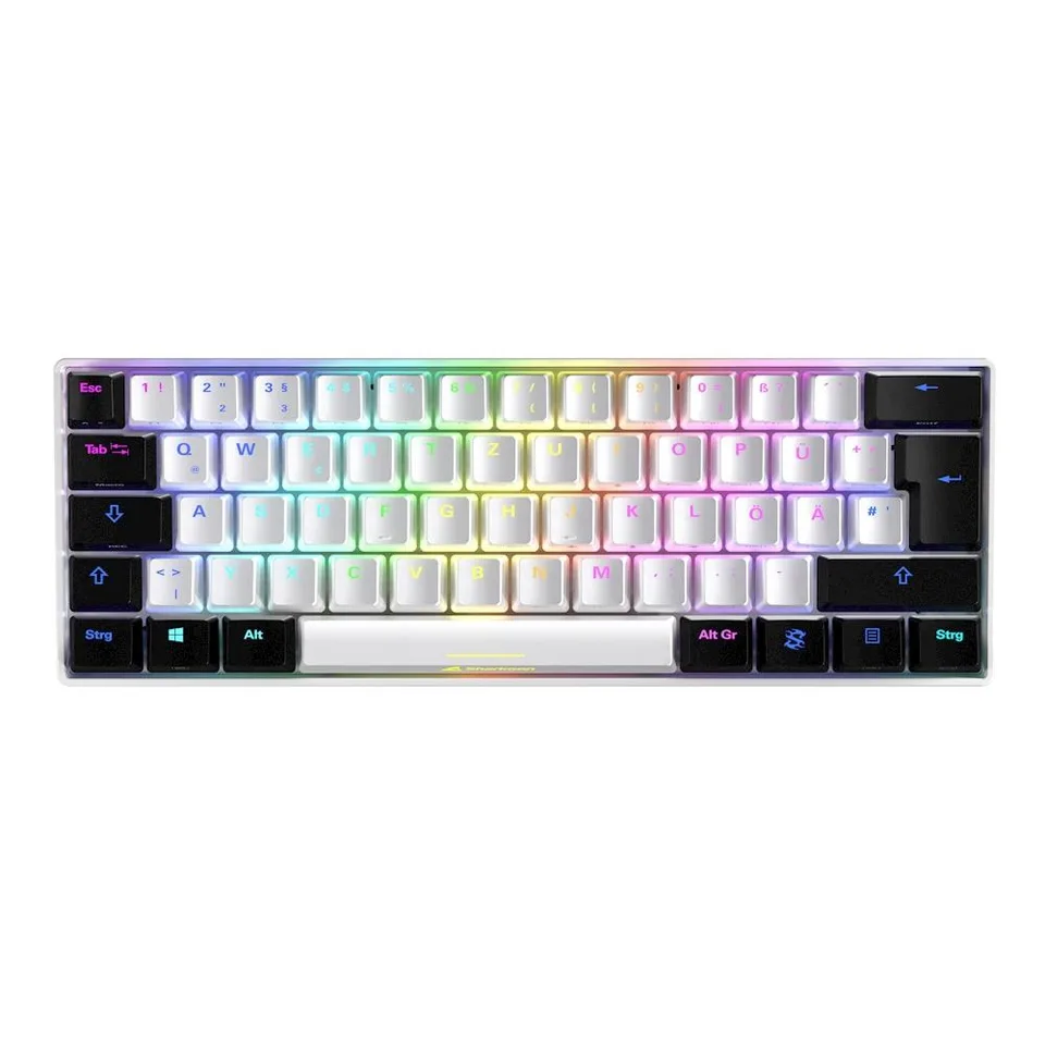 Sharkoon SGK50 S4 tastatur - hvid, tysk layout, Kailh Red — produktfoto
