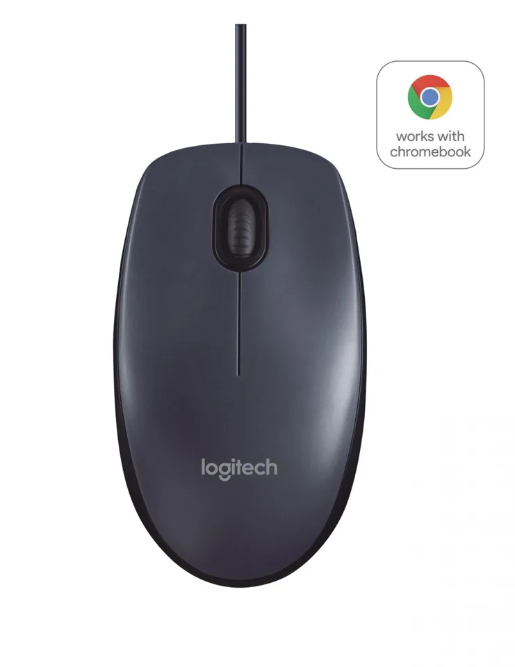 Logitech - B100 800dpi Optical High Quality Wired USB Mouse Tastatur — produktfoto