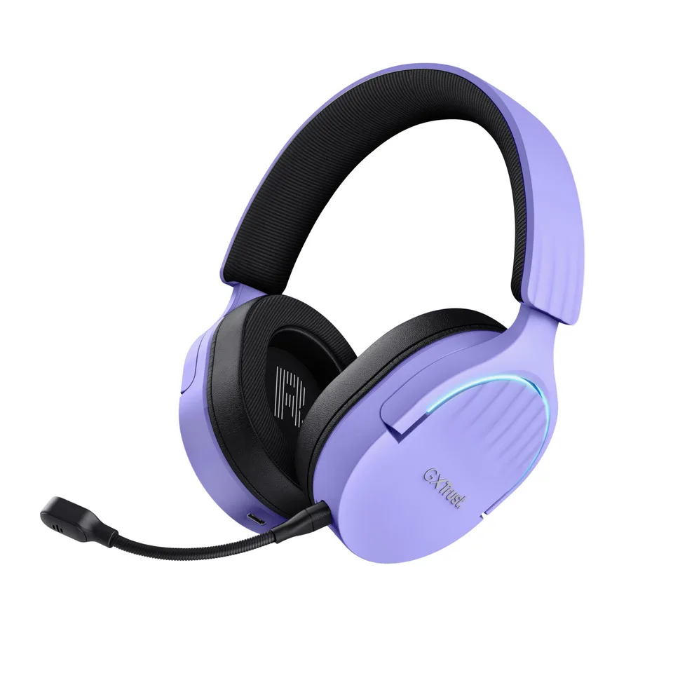 TRUST GXT491P FAYZO TRÅDLØS HEADSET - LILLA — produktfoto