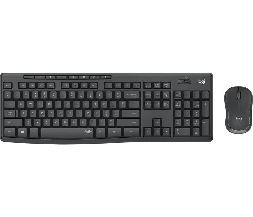 Logitech – MK295 Silent Wireless Combo Keyboard & Mouse set – Nordic Layout Tastatur – Grafit — produktfoto