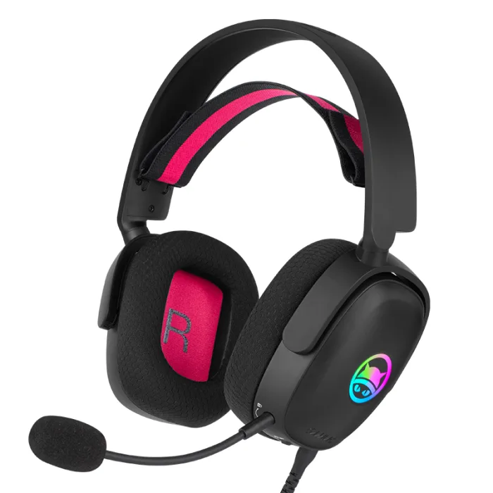 Gamiac HS71 - Sort - 7.1 surround USB Headset — produktfoto
