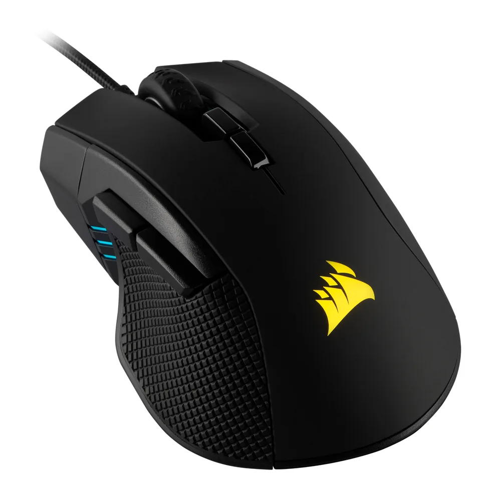 CORSAIR Gaming IRONCLAW RGB FPS/MOBA Optisk Kabling Sort Mus — produktfoto