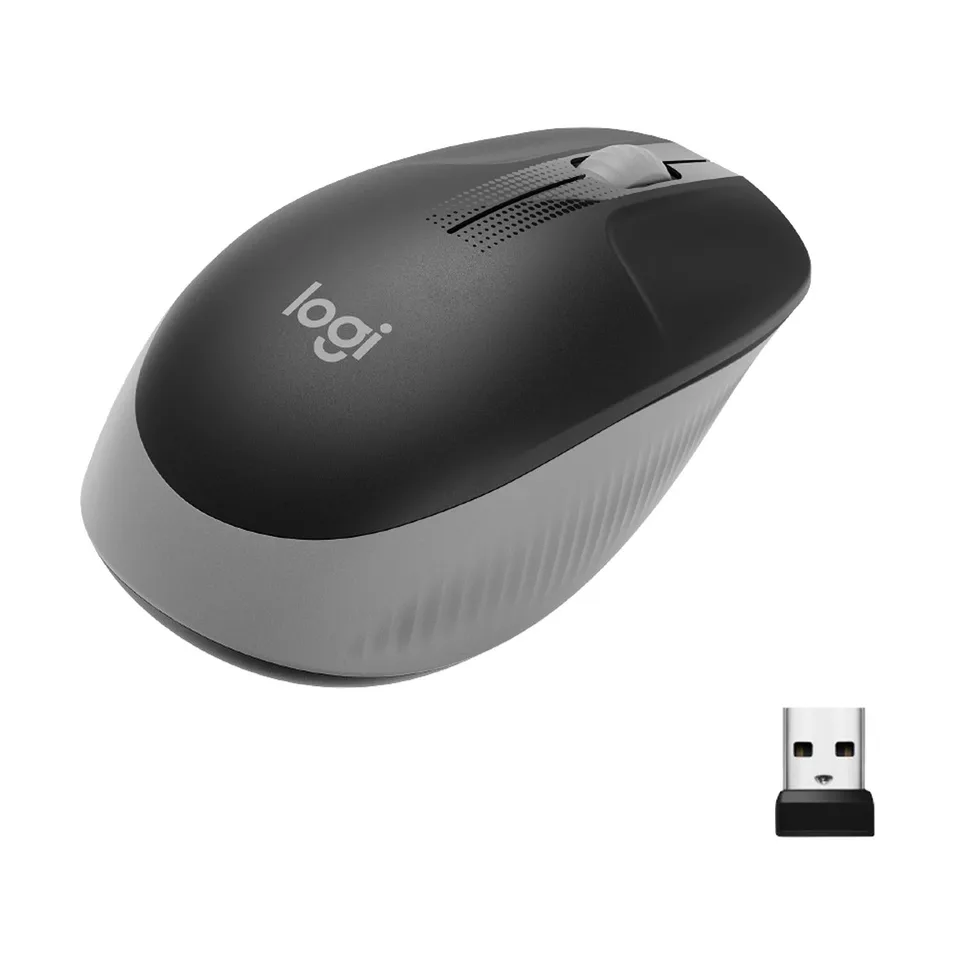Logitech – M190 Full-size Wireless Mouse Mus – Grå — produktfoto