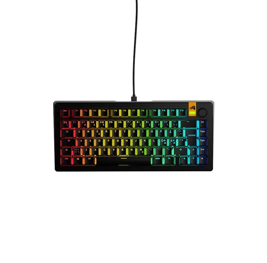 Glorious GMMK 3 HE 75% Prebuilt Wired sort – ND Tastatur — produktfoto