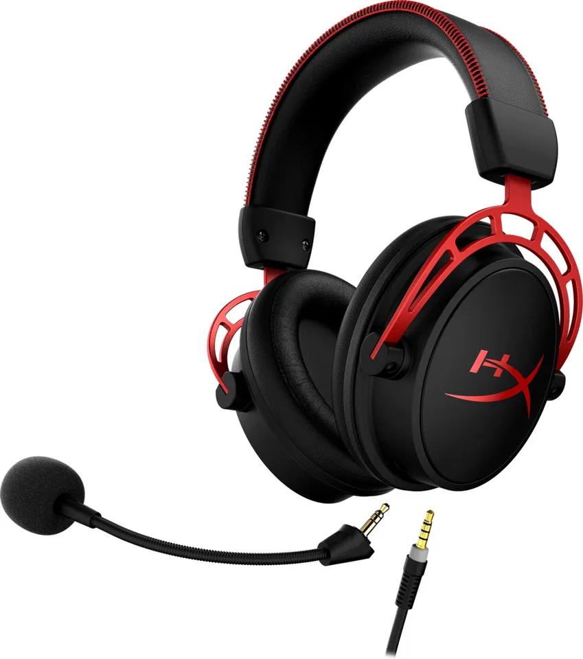 HyperX Cloud Alpha Kabling Headset Sort Rød — produktfoto