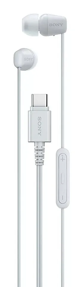Sony IER-EX15C - øretelefoner med USB-C - hvid Headset — produktfoto