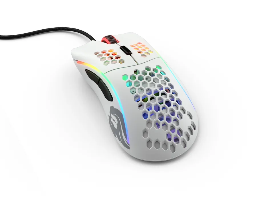 Glorious Model D Gamingmus - Hvid — produktfoto