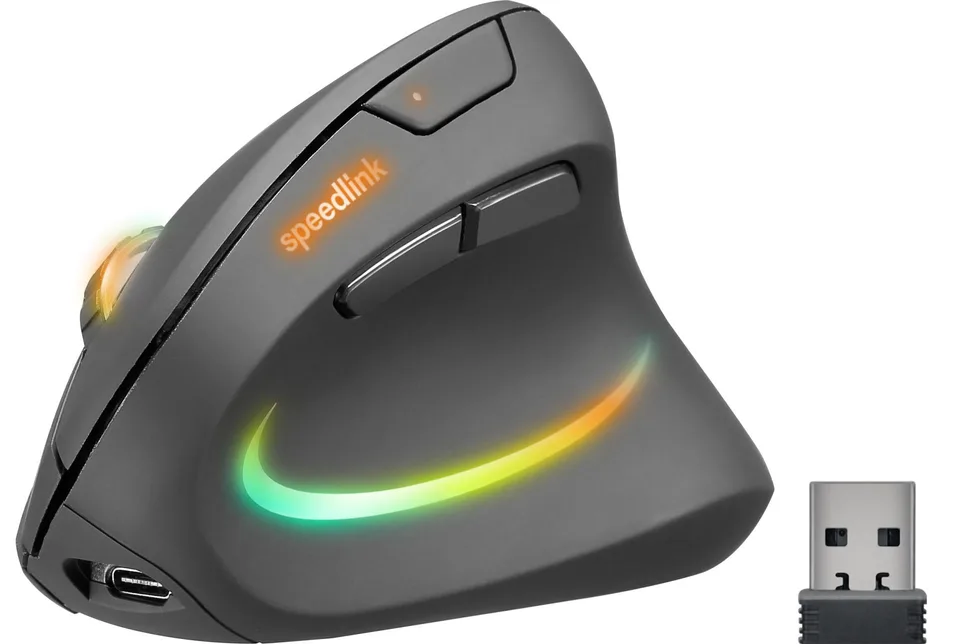Speedlink PIAVO PRO genopladelig trådløs vertikal mus - sort — produktfoto