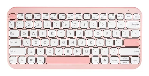 ASUS Marshmallow KW100 - 75% Bluetooth-tastatur, tysk, lyserød — produktfoto