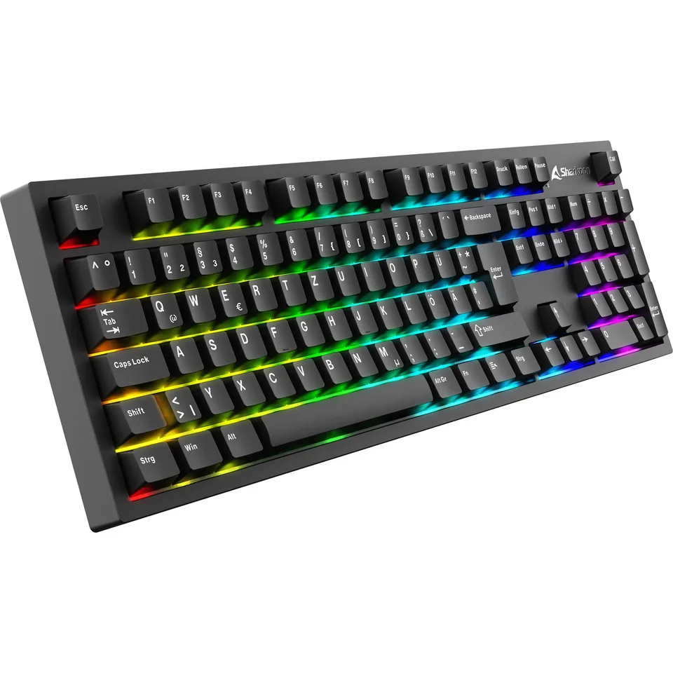 Sharkoon OfficePal KB70W tastatur - sort, tysk layout — produktfoto