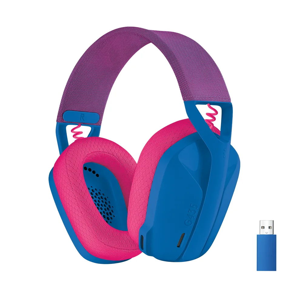 Logitech - G435 Lightspeed Trådløs Gaming Headset - Blå — produktfoto