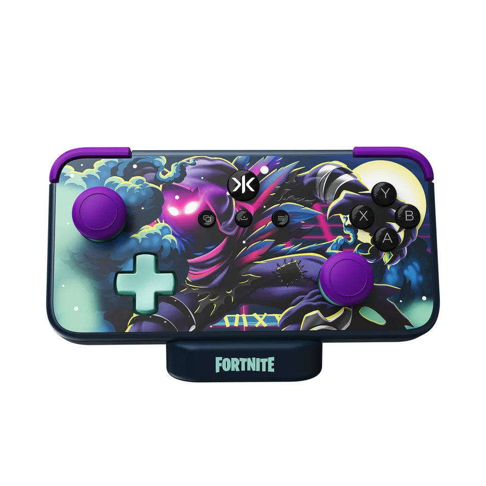 CRKD NEO S Raven Fortnite-controller med ladestation — produktfoto