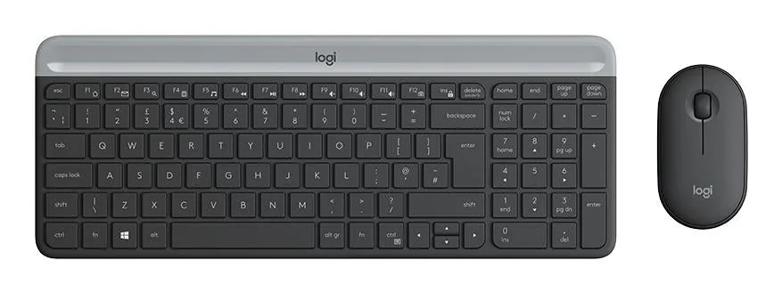 Logitech - Slim Wireless Keyboard and Mouse Combo MK470 NORDIC Tastatur — produktfoto
