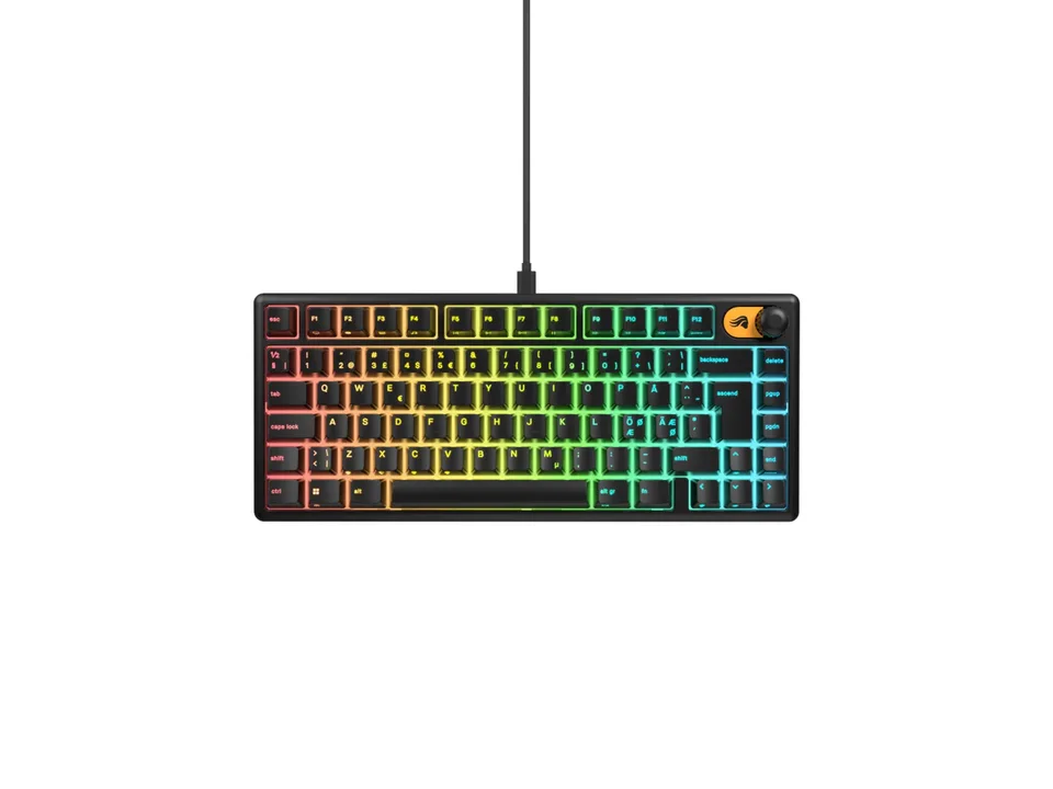 Glorious GMBK 75% Membrane Wired Keyboard Black Tastatur — produktfoto