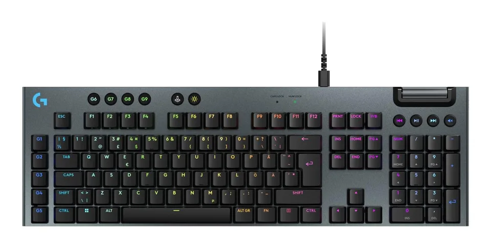 Logitech – G915 X Low-Profle Wired Gaming Keyboard Tastatur — produktfoto