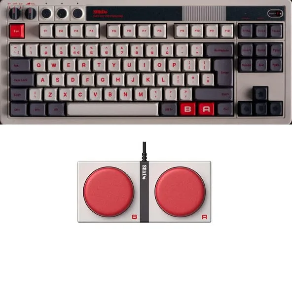 8BitDo Retro Mechanical Keyboard N Edition UK (87 taster) Tastatur — produktfoto
