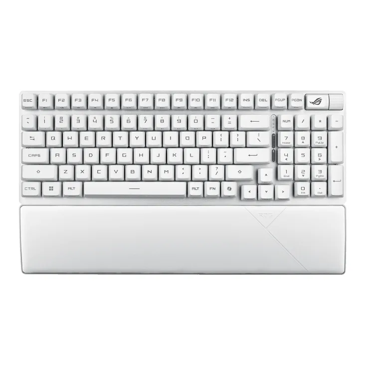 ASUS ROG Strix Scope II 96 RX Wireless - Fransk AZERTY - Hvid Tastatur — produktfoto