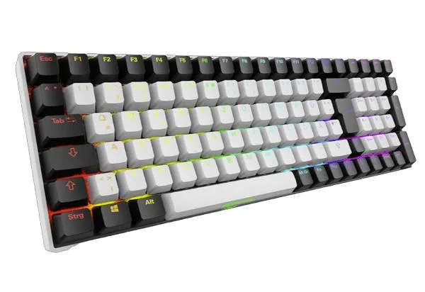 Sharkoon SKILLER SGK50 S2 mekanisk tastatur - hvid, Gateron Brown, DE-layout — produktfoto