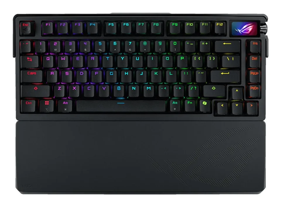 ASUS ROG AZOTH EXTREME 75% Wireless DIY Custom Gaming Keyboard, OLED display Tastatur — produktfoto