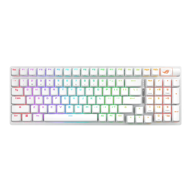 ASUS ROG Strix Scope II 96 Wireless - Fransk AZERTY - Hvid Tastatur — produktfoto