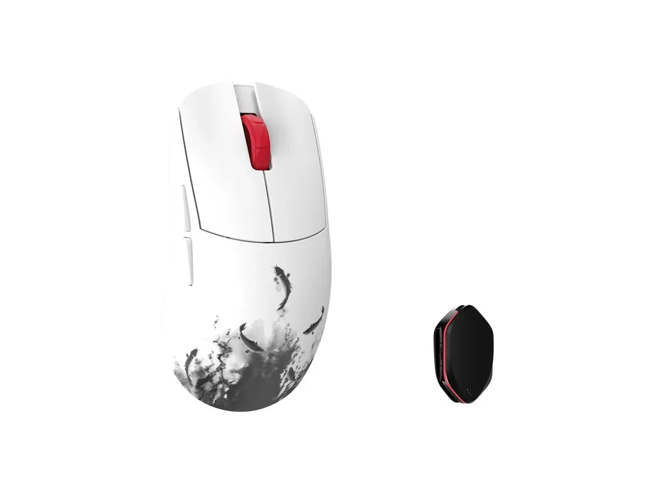 WLMouse Ying - Black&White (Omron Optical) Wireless 8K Magnesium Mouse Mus — produktfoto