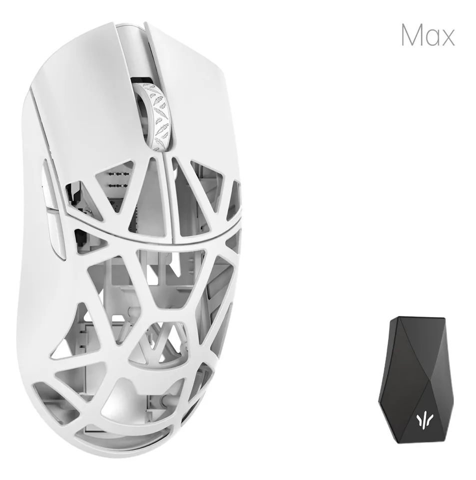 WLMouse Beast X Max Solid Sides trådløs 8K gamingmus - hvid — produktfoto