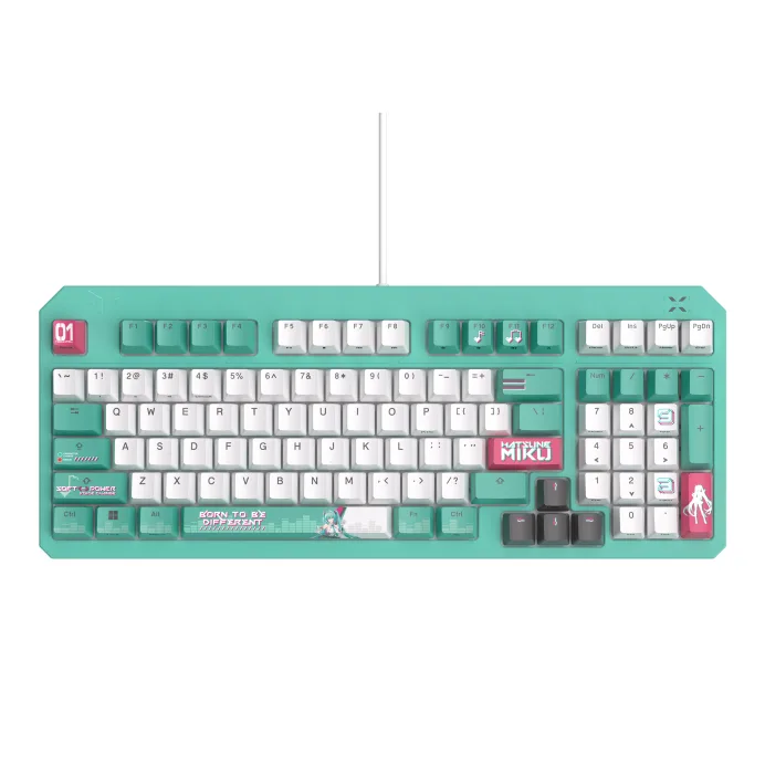 ASUS TUF Gaming K3 Gen II - Hatsune Miku Edition - Nordic Tastatur — produktfoto