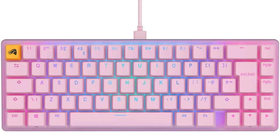 Glorious GMMK 2 Compact 65% - Fox switch, - Pink Tastatur — produktfoto