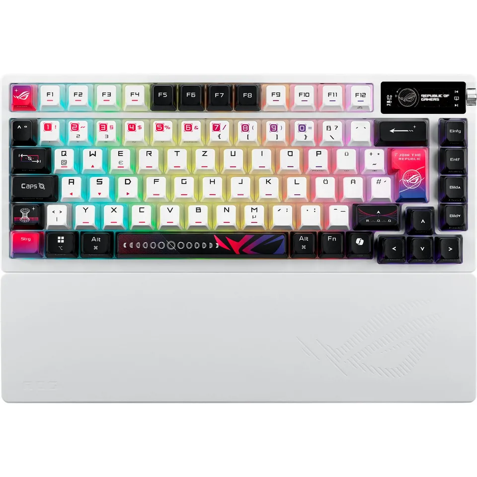 Asus ROG Azoth X - tastatur med tysk DE-layout - Hvid — produktfoto