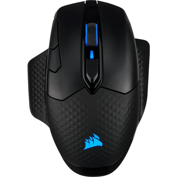 CORSAIR Gaming DARK CORE RGB PRO Optisk Trådløs Kabling Sort Mus — produktfoto