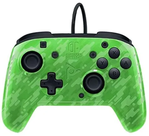 PDP Faceoff Deluxe controller + Audio - Camo Green — produktfoto
