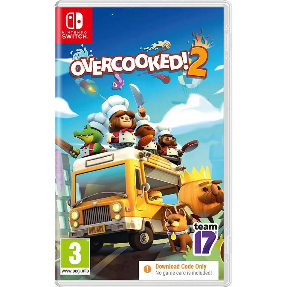 Overcooked! 2 - Nintendo Switch - Downloadkode i boks — produktfoto