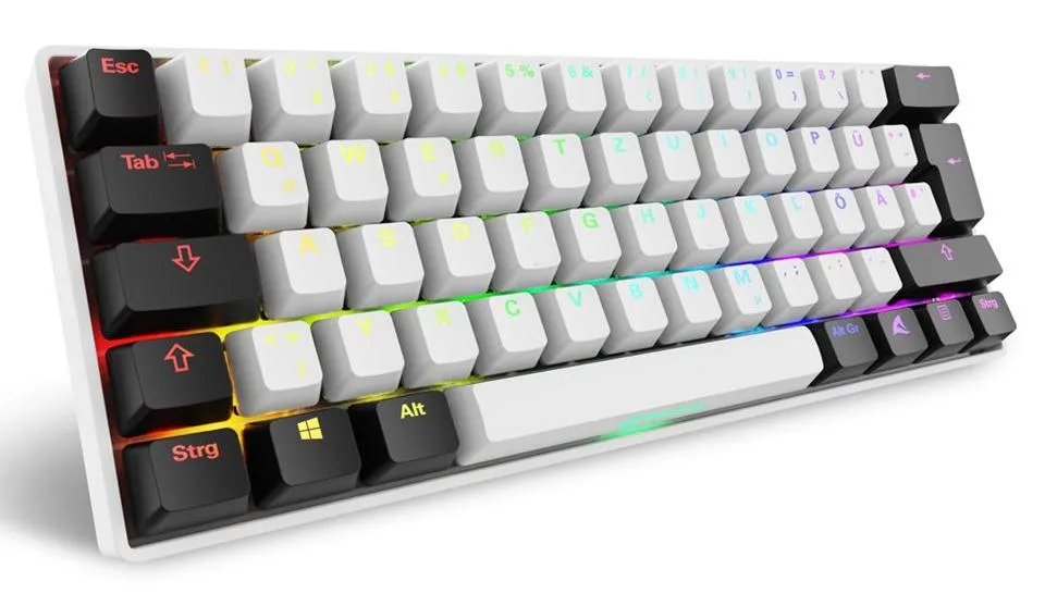 Sharkoon SKILLER SGK50 S4 Gen2 - hvid, Gateron Yellow, DE Tastatur — produktfoto