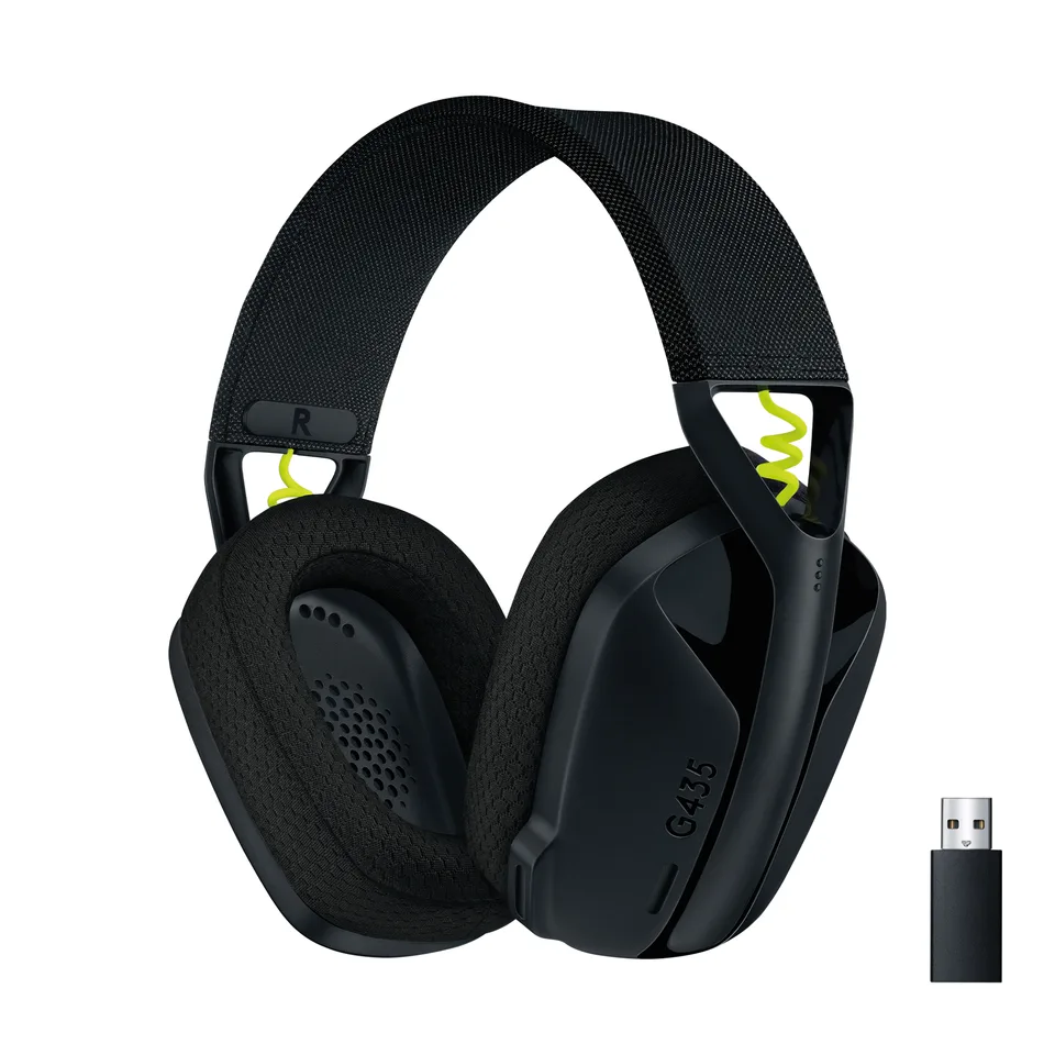 Logitech - G435 Lightspeed Trådløs Gaming Headset - Sort — produktfoto