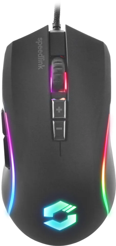 SpeedLink ZAVOS Gaming Mouse, rubber black Mus — produktfoto