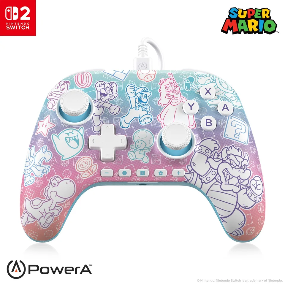 PowerA Advantage Wired Switch 2 Mushroom Kingdom — produktfoto