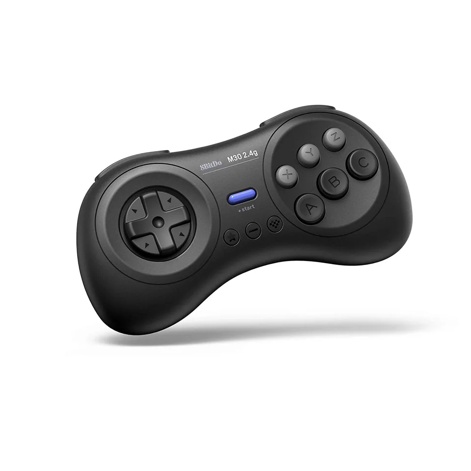 8BitDo M30 2.4G Controller til Mega Drive Sort — produktfoto