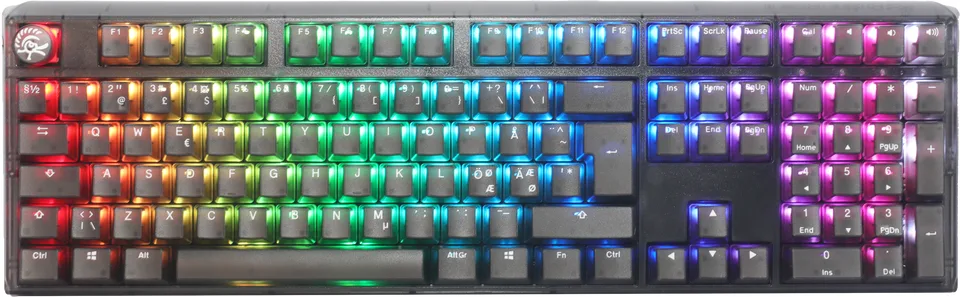 Ducky One 3 - Aura Black Nordic - Fullsize - Kailh Box Jellyfish Switch Y- RGB Tastatur — produktfoto