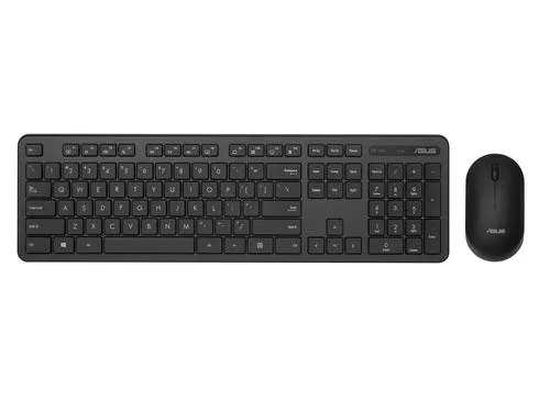 ASUS CW100 - trådløst tastatur og mus, US-engelsk, sort Mus/Tastatur Bundle — produktfoto