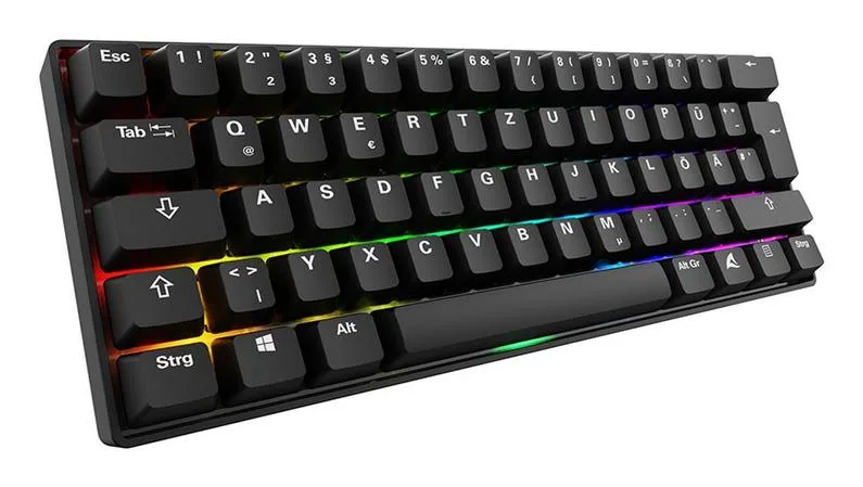 Sharkoon SKILLER SGK50 S4 Gen2 PBT tastatur - sort, DE, Gateron Yellow — produktfoto