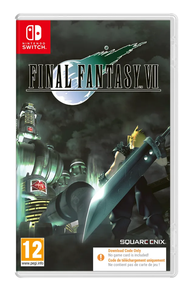 Final Fantasy VII Switch Code in a Box – Nintendo Switch — produktfoto