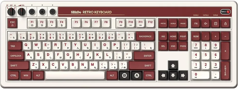 8BitDo Retro 108 Mechanical Keyboard Fami Edition Tastatur — produktfoto